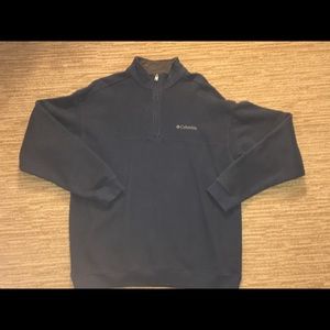 Columbia Men’s Navy 1/4 Zip Sweat Pull Over Sz L